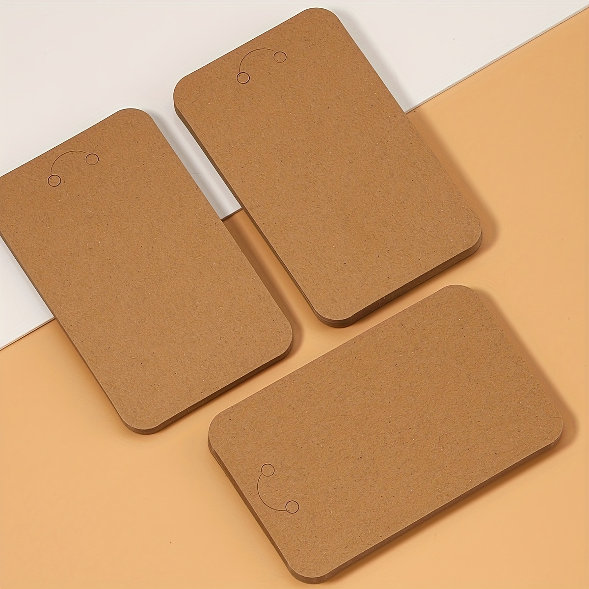 Blank Kraft Paper Keychain Hanging Card Thickened Solid - Temu