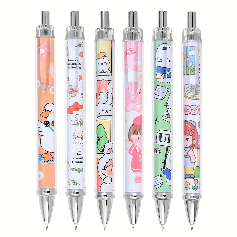 Stylos d'animaux de dessin animé, stylo à encre de gel de dessin animé  stylos amusants papeterie 12 Pcs, stylos mignons pour garçons et filles,  adaptés à une utilisation dans les bureaux et