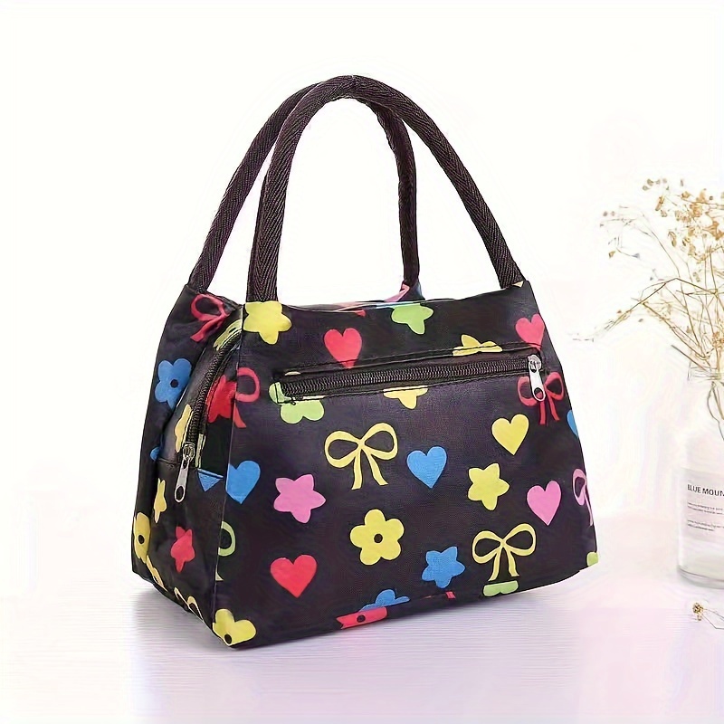 Cute Top Handle Lunch Bag Portable Bento Bag Women's Casual Temu New