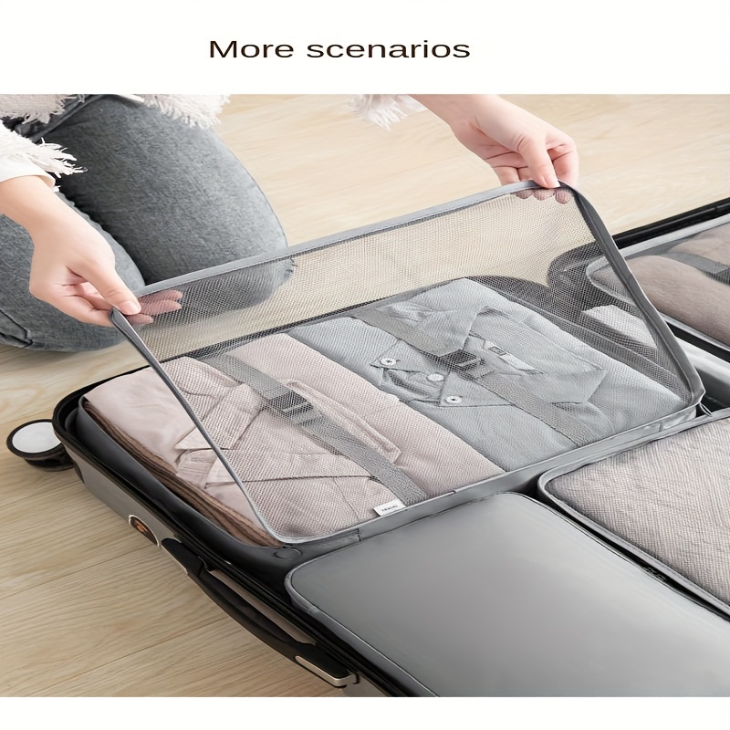 7PCS Luggage Clothes Storage Bags Portable Underwear Packing Cube Travel  Subpackage Clothing Organizer Suitcase Shoe Sorting Bag