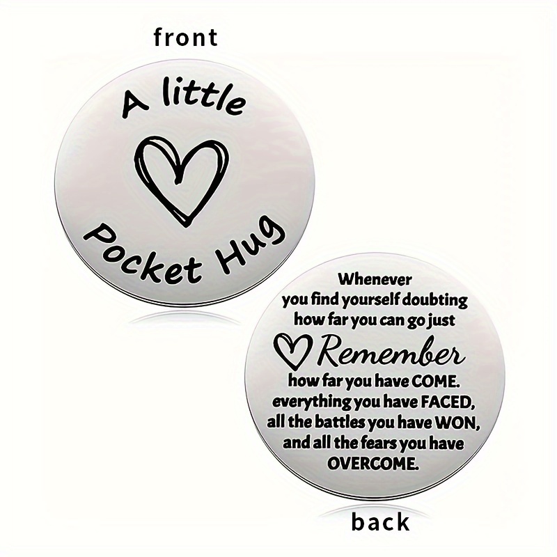 1pc, Little Pocket Hug Keepsake Long Distance Gifts, Encouragement Cancer  Survivor Recovery Celebrate Sobriety Gifts, Thinking Of You Token, Double
