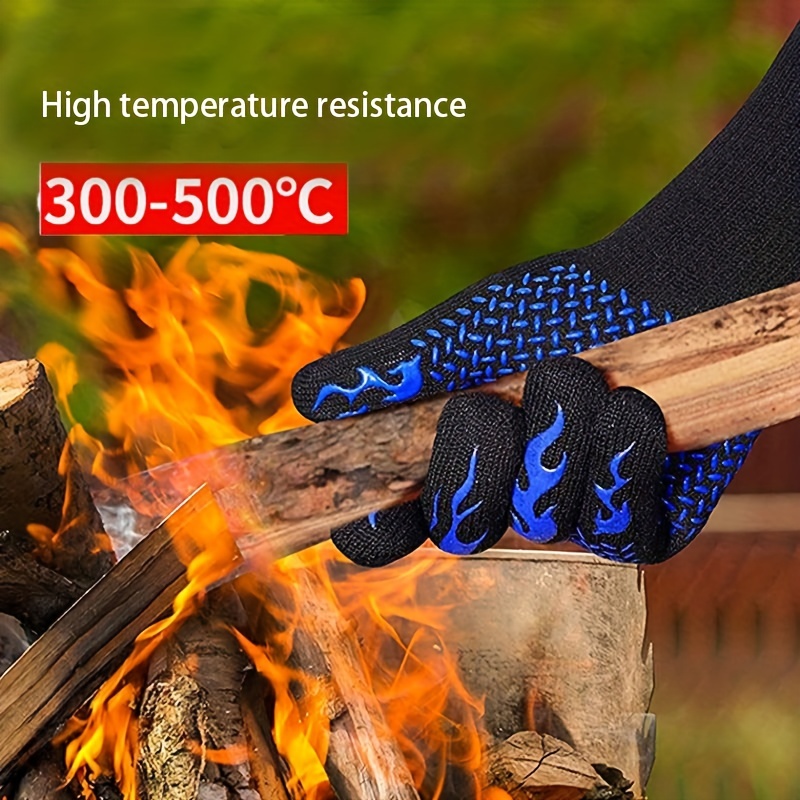 Heat Resistant to 500 Degrees Silicone Heat Proof Oven Mitts for