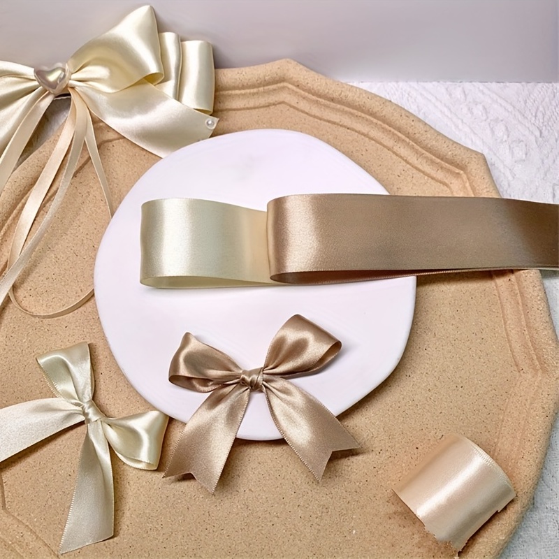 25yards Wide-ranging Of / Gold Satin Ribbon Gift Crafts Diy Handwork Bow  Flower Wedding Party Accessories - Temu Slovenia