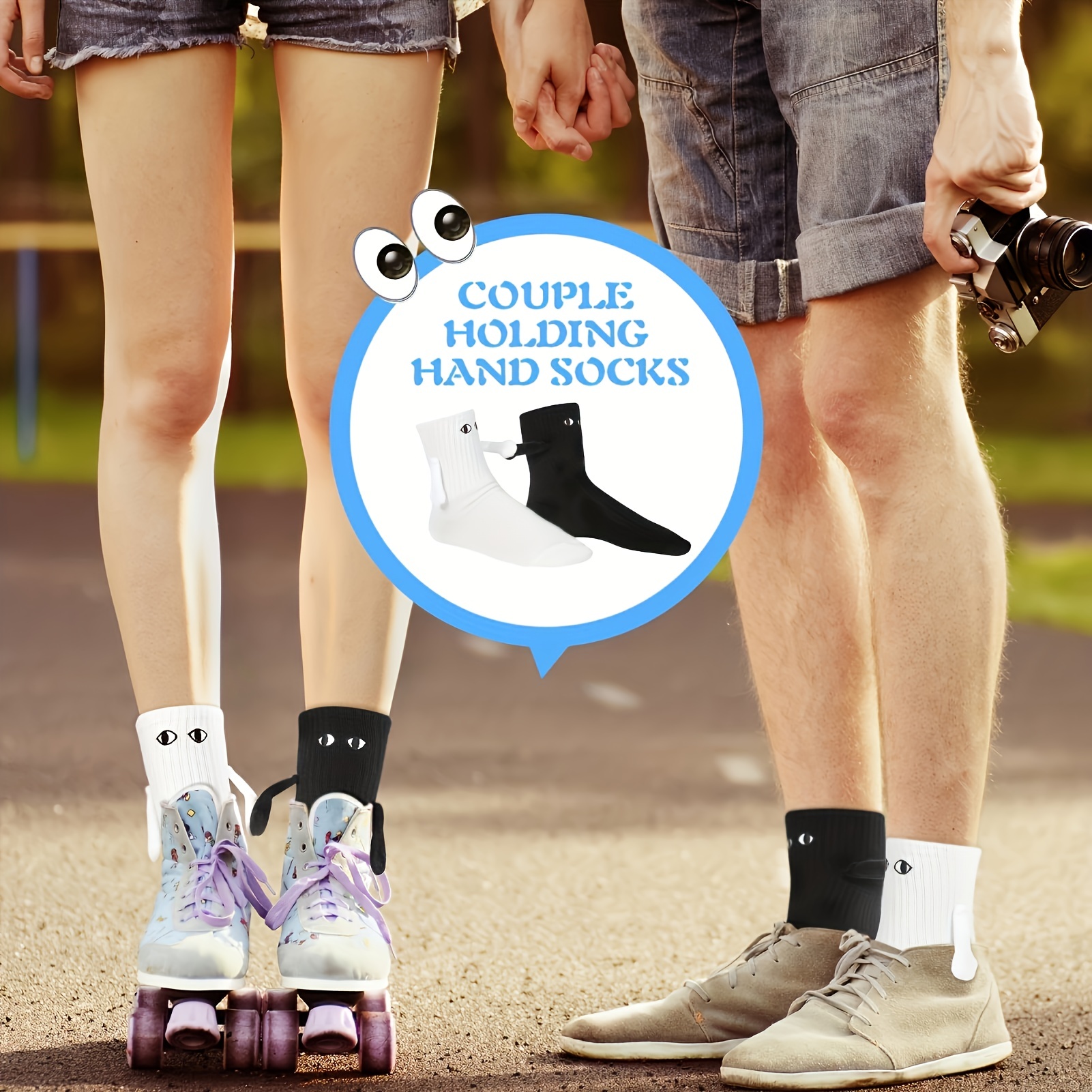 Cute Magnetic Hands Holding Socks Couple Suit Magnetic - Temu Canada