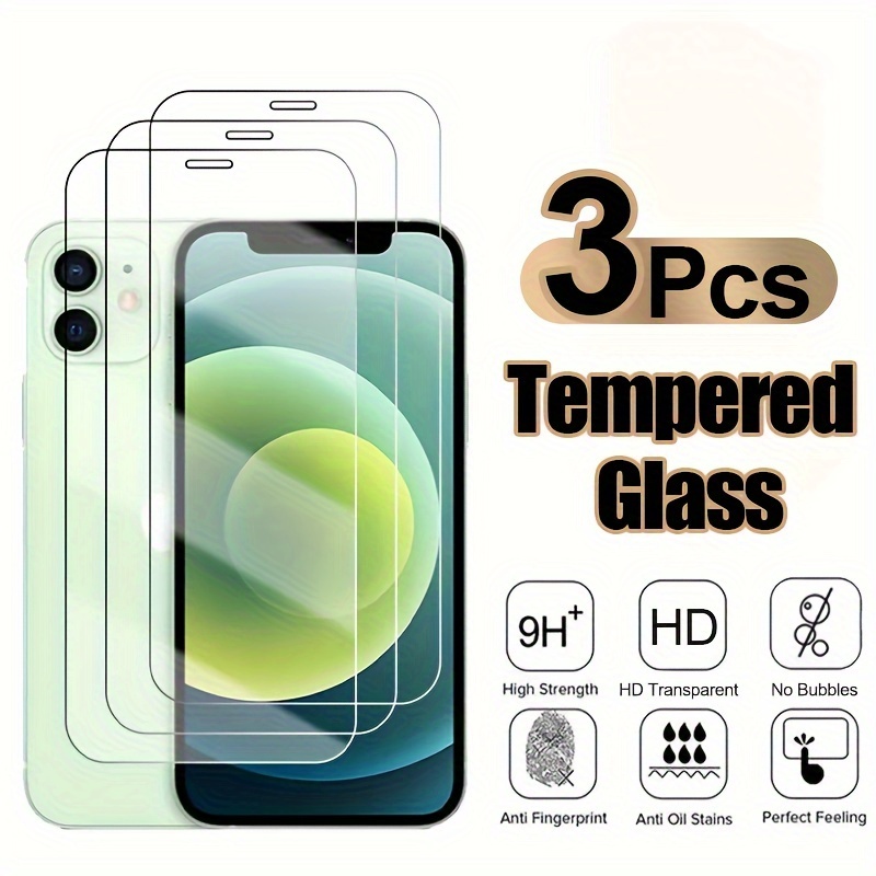 3pcs Hd Full Cover Screen Protector For Iphone 17 16 15 Pro Max 17 Air 16e 14 13 12 11 Pro Max Plus Tempered Glass For Iphone 11 12 13 17 16e Protection Glass
