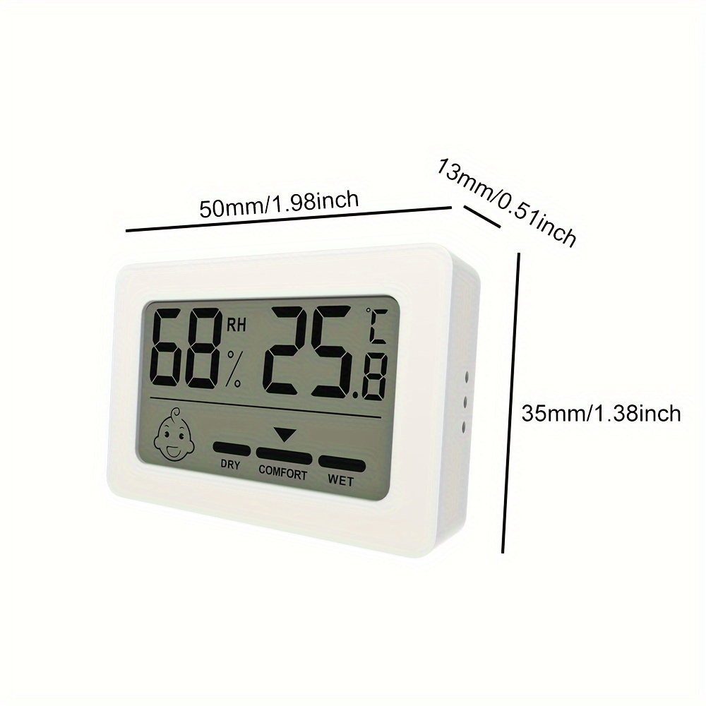 Termómetro digital higrómetro medidor de temperatura para interiores y  exteriores, medidor de humedad con reloj despertador LCD, para oficina en  casa
