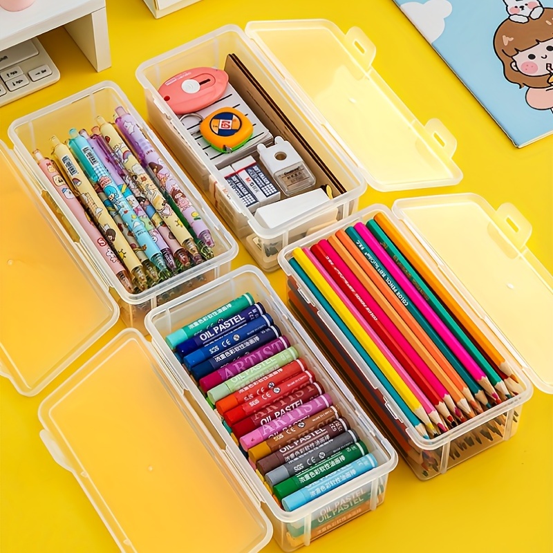 Organize Your Art Supplies With This Transparent Stackable Pencil Case -  Large Capacity For Sketching, Art Brushes & More! - Temu