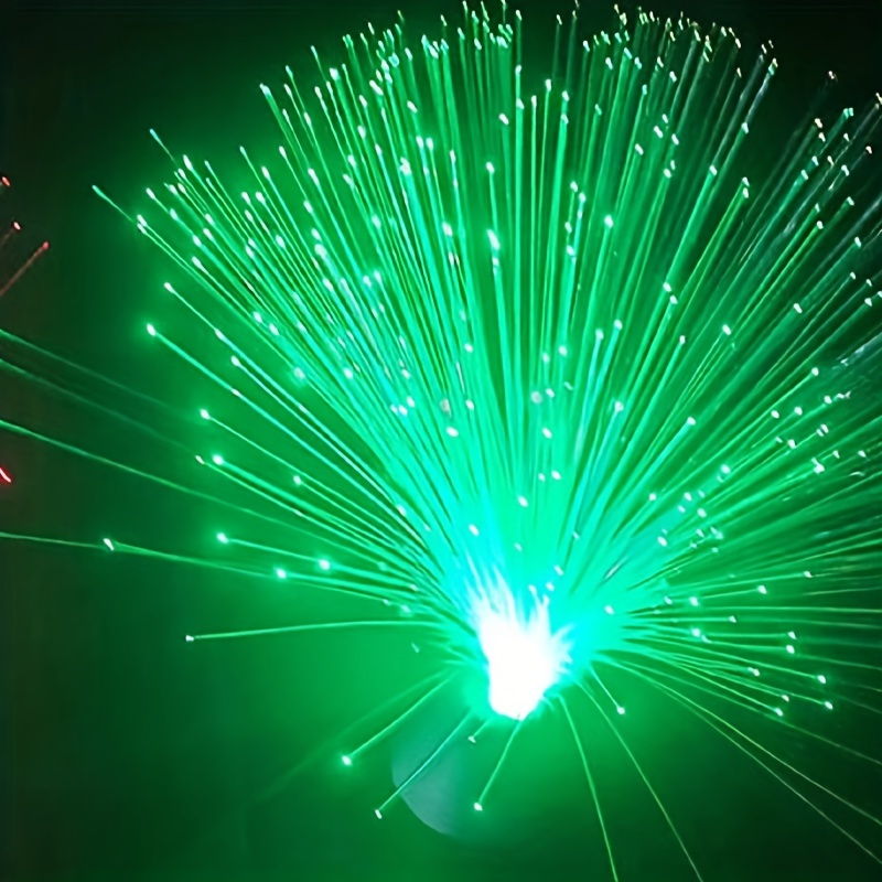 Fiber Optic Lamps with Silver Base - Color Changing