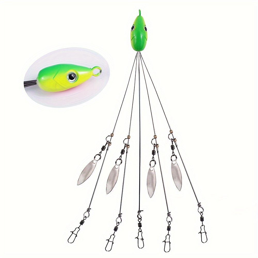 New Design High-Quality Bass Crappie Fishing Lure 5 Arms Umbrella