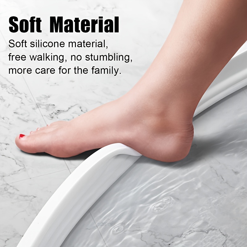 Self-Adhesive Silicone Bendable Water Retaining Strip Shower Water