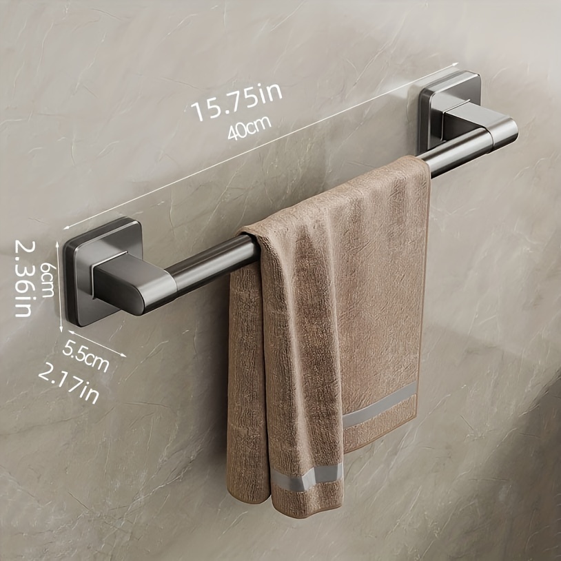  CRODY Toallero Toallero Barra de Toalla de Baño Nuez Sólido,  Montaje en Pared, Toallero, Instalación Sin Tornillos, Toallero Impermeable  Toallero Soporte de Almacenamiento de Toallas/Accesorios de Baño 50Cm :  Hogar y