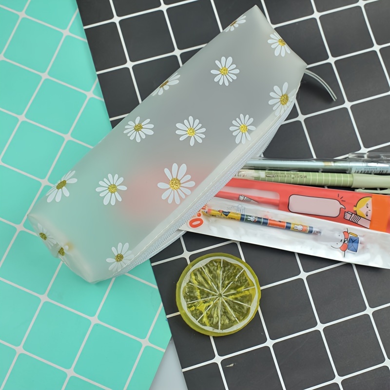 A Pencil Case Student Cute Pencil Case Small Daisy Pencil - Temu