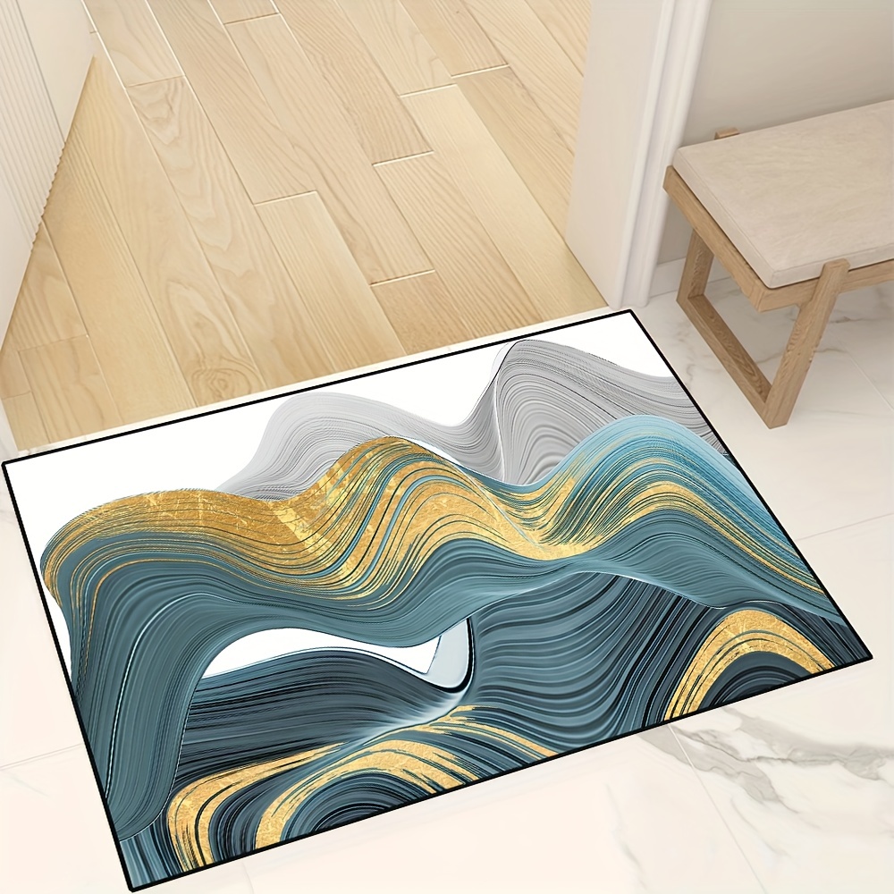 Thickened Plush Crystal Velvet Rug Abstract Flowing Shadow - Temu