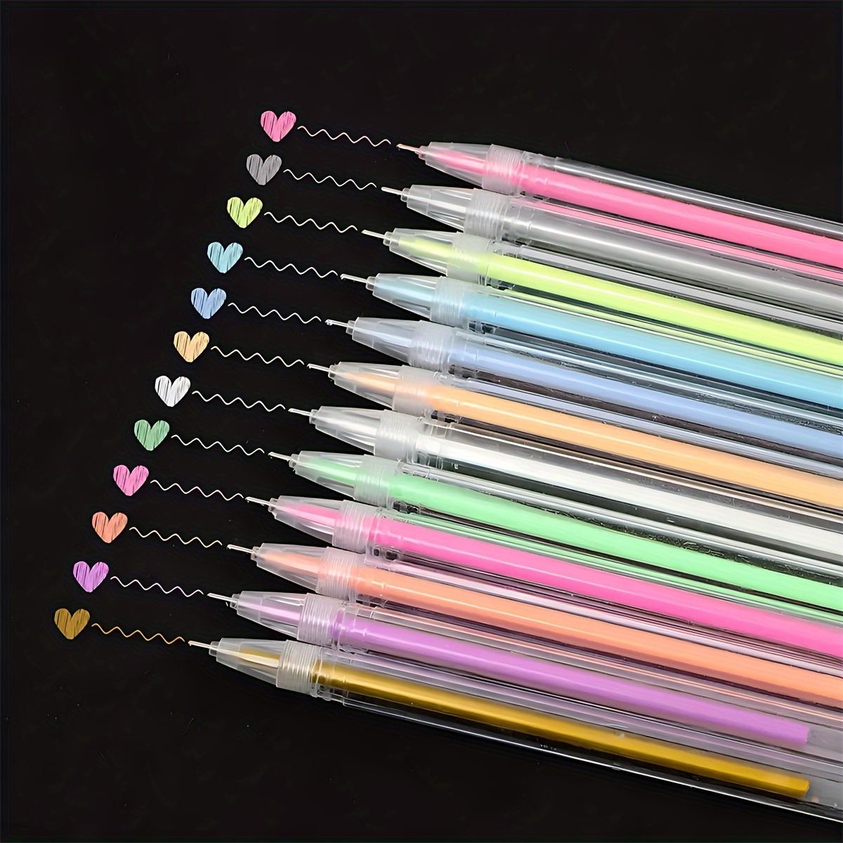 Stylo à paillettes, surligneur métallique, stylo à Gel, néon métallique, 12  18 couleurs, marqueur métallique Double