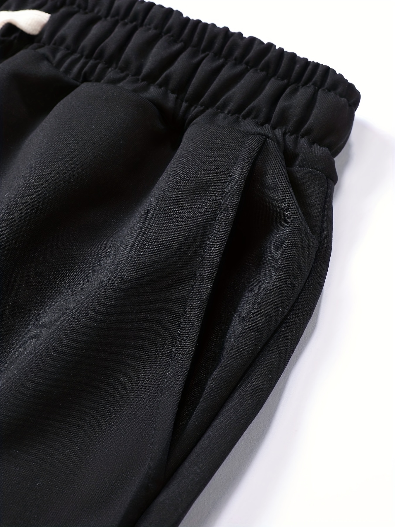 Smiling Face Print Joggers Men's Casual Loose Fit Drawstring Pants
