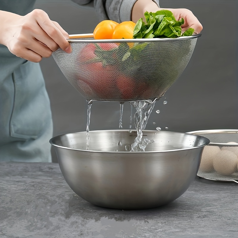 304 Stainless Steel Mixing Bowls Salad Mixing Bowls Set For - Temu