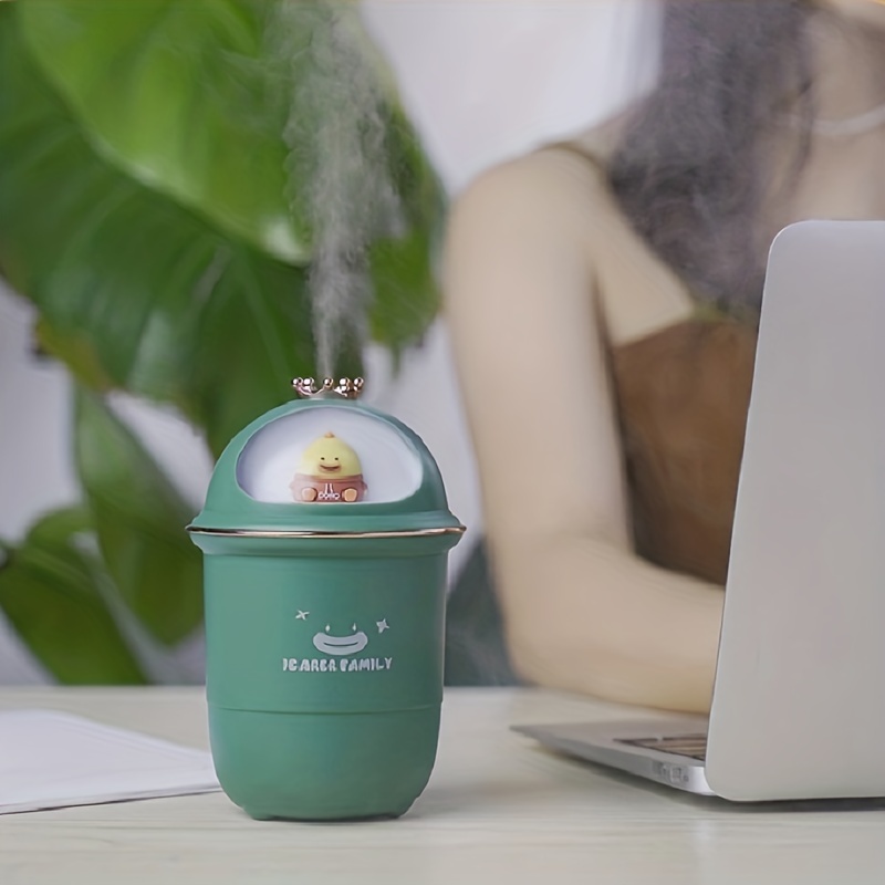 Mini humidificador portátil, pequeño humidificador de niebla fría con luz  nocturna, humidificador de escritorio personal USB para dormitorio de bebé