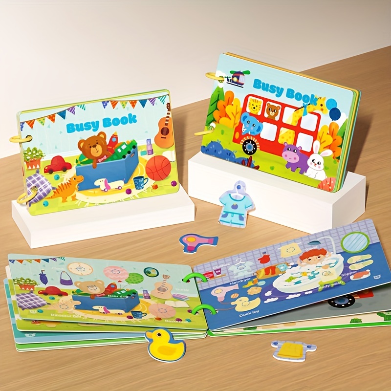 Goorder Montessori Libro Tranquilo 2 Años, Busy Quiet Book, Juguetes  Educativo Libro Pegar Bebé Juguetes Sensoriales Preescolares para 3 4 5 Años  Niños : : Juguetes y juegos