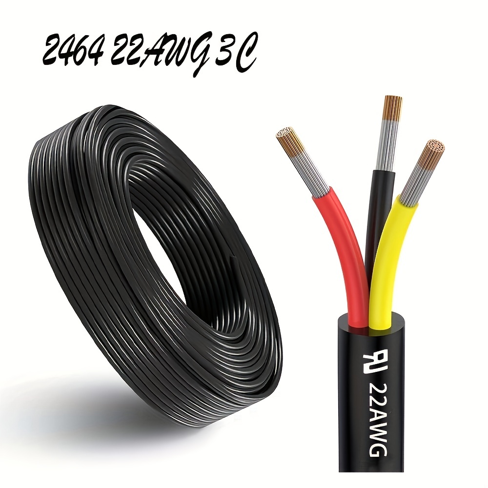 1pc 14 Awg 3 Wire Cable 14 3 Electrical Wire 3 Core Extension Cable 50 ...