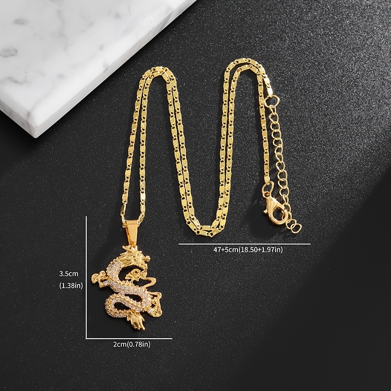 Men's Handsome Dragon Copper Pendant Necklace