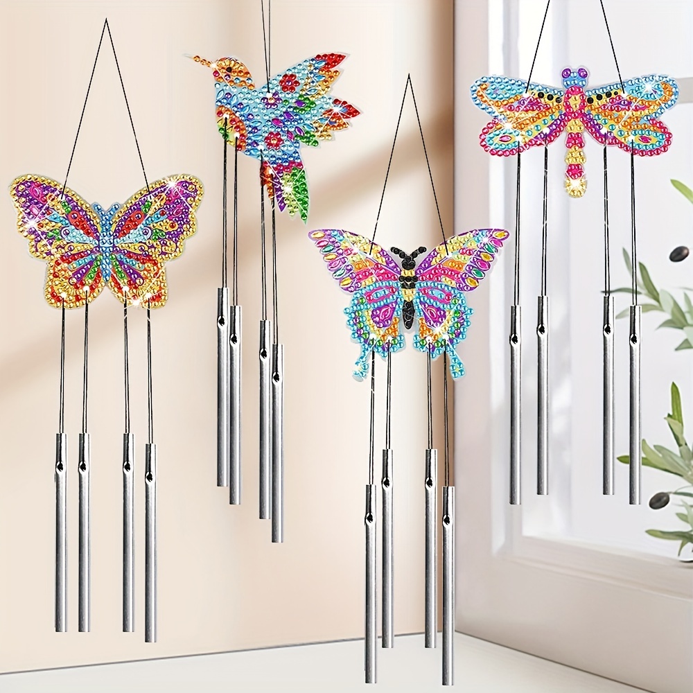 Diamond Art Wind Chimes Kit Butterfly Full Drill Cross Stitch Kit