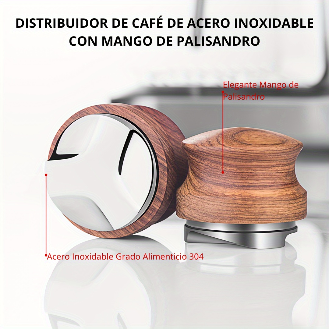 1 Pieza Tamper Distribuidor Café Nivelador Café Doble Cabeza - Temu