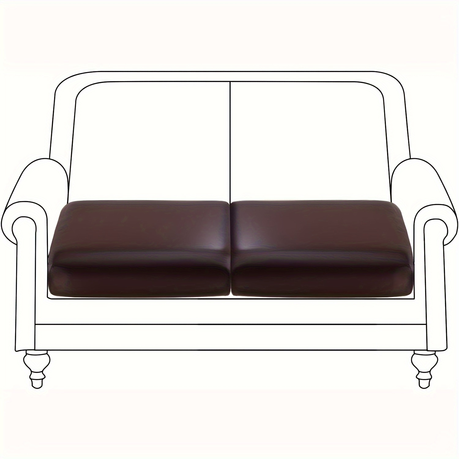 Pu Leather Couch Cushion Cover Sofa Cushion Cover Waterproof - Temu