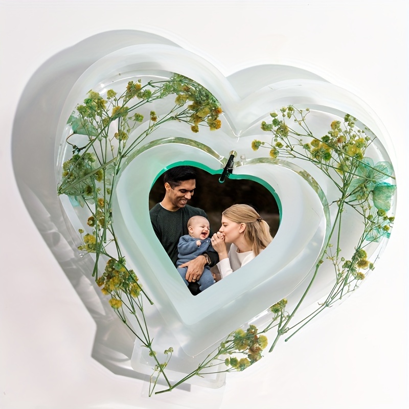 Resin Heart Mold For Plants Vases & Picture Frames Resin Molds, Heart  Shaped Silicone Mold For Epoxy Resin, Casting, Home Table Decor