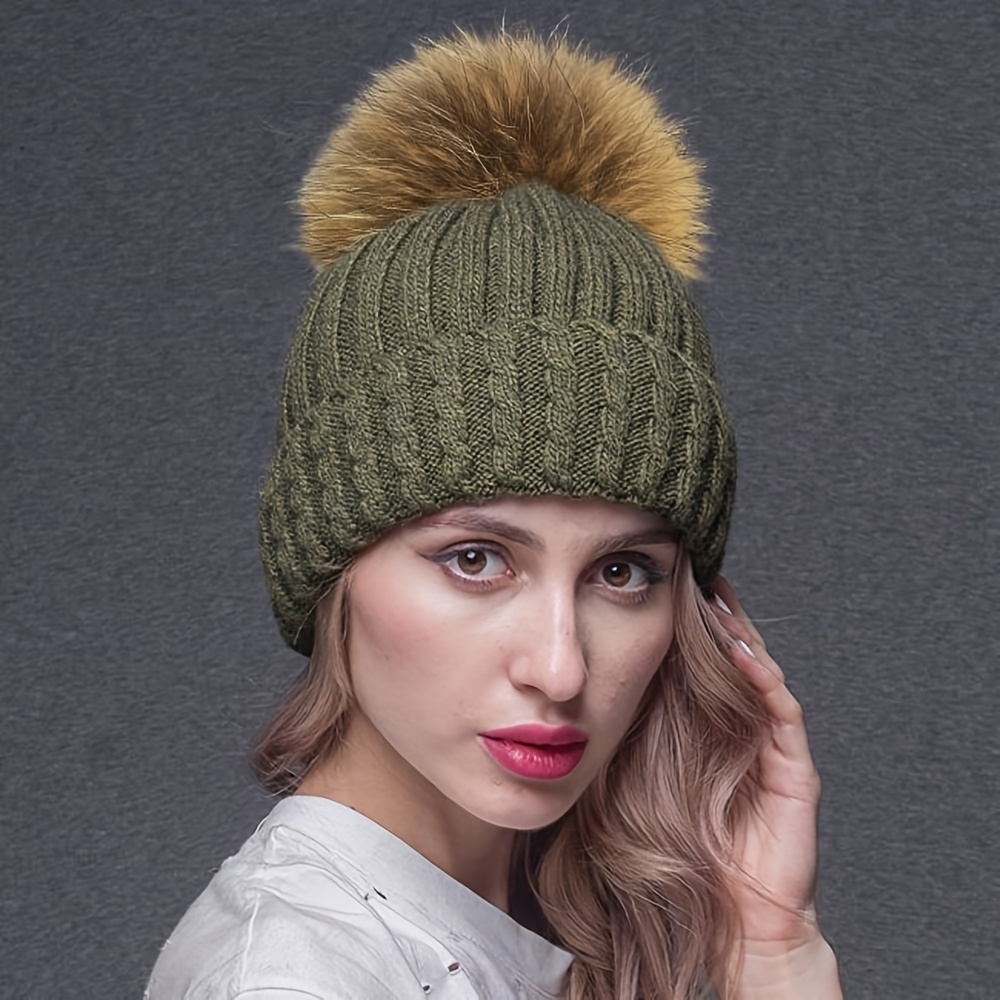 Winter Warm Knitted Visor Hat Thick Coldproof Elastic - Temu