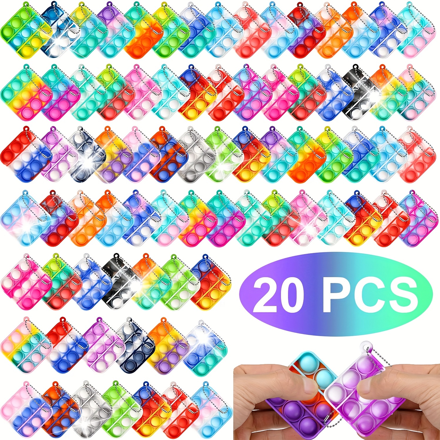 10 Piezas Color Aleatorio Pop Fidget Toys Bulk Mini Pops - Temu