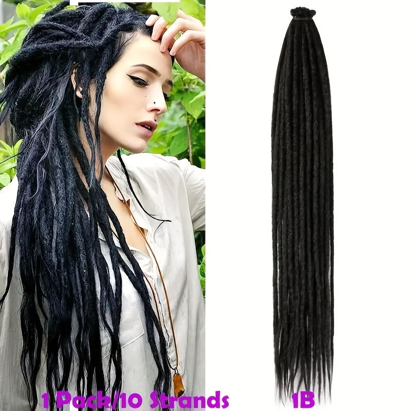 Natural Look Synthetic Double Ended Dark Green to Green Ombre Dreads  Fishtail Braids Hair Extensions Dreadlocks Boho Single Ended DE or SE -   Canada