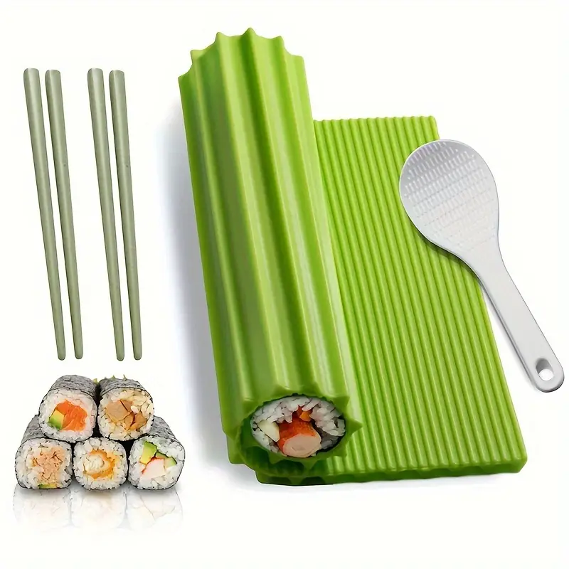 Sushi Making Kit, Silicone Sushi Mat, Including 1 Sushi Rolling Mats,  Chopsticks, 1 Spreader Beginner Sushi Kit - Temu United Arab Emirates