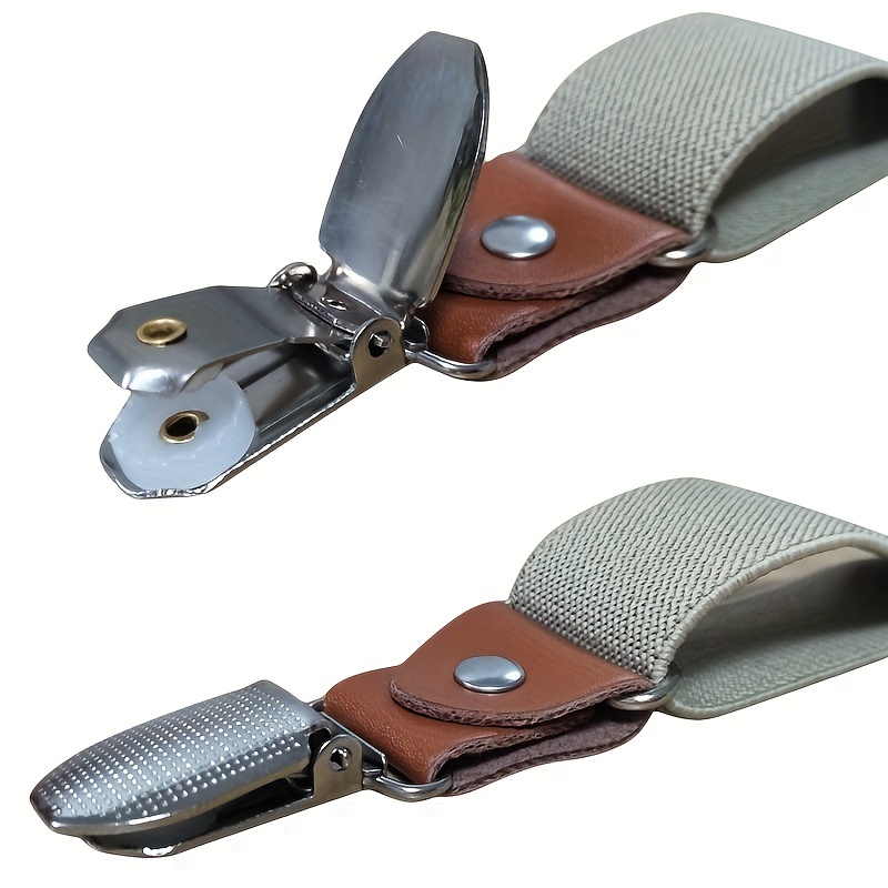 Adjustable elastic straps with leather details - Man