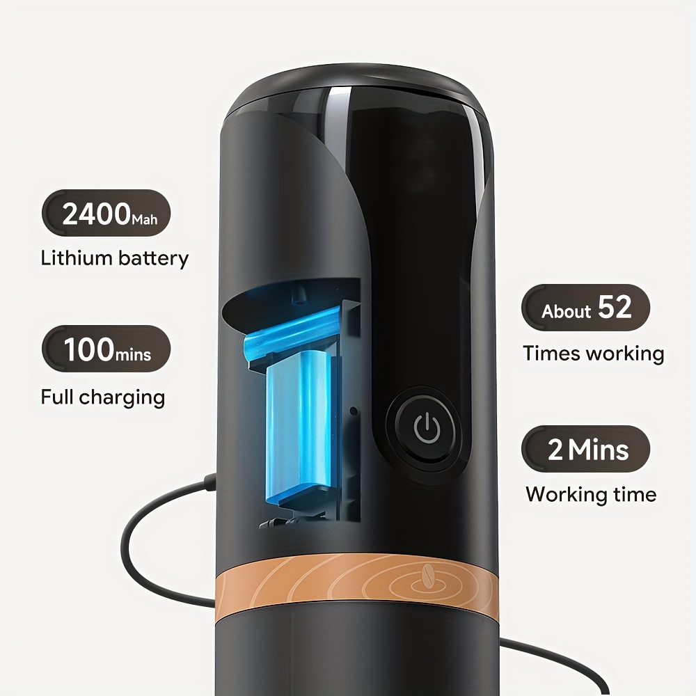 Built-in Battery USB Rechargeable Portable Coffee Maker With 100ml