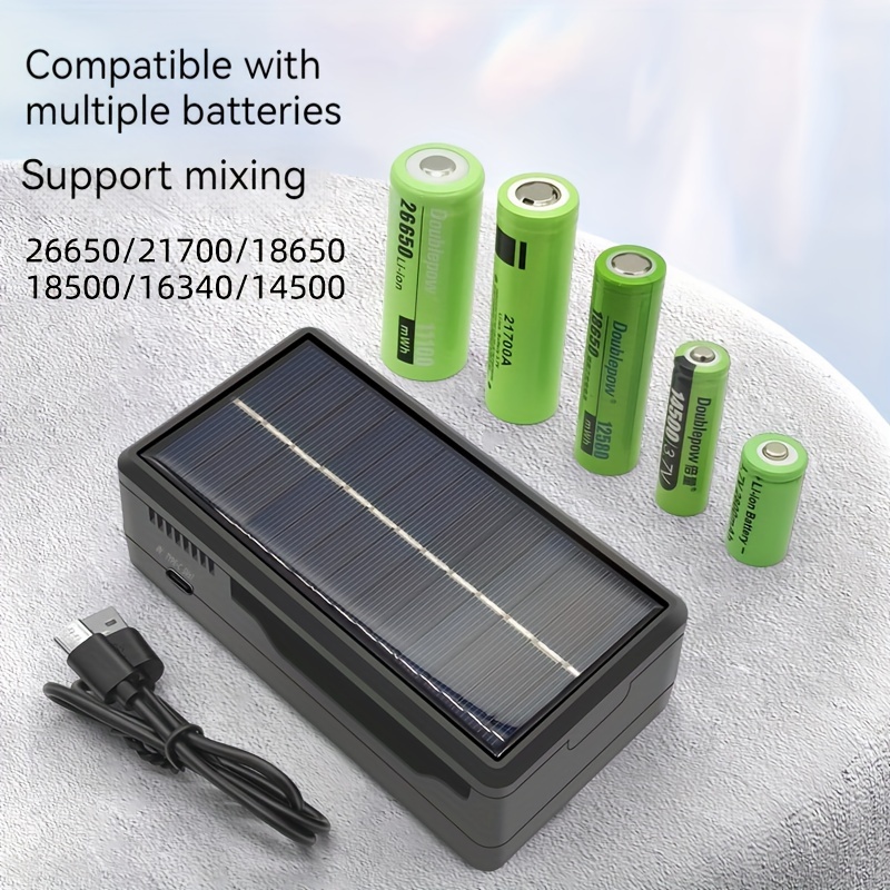 18650 Charger Solar Lithium Battery Smart Charger 18650 - Temu