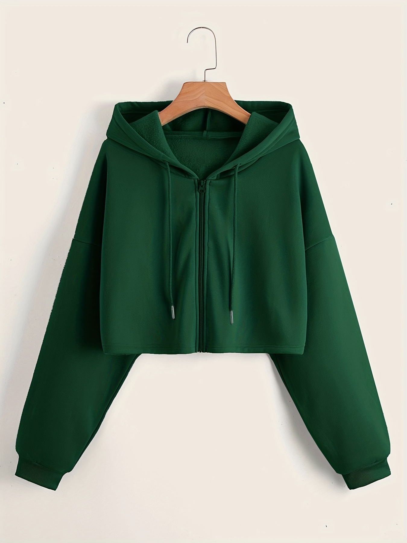 Women Hoodies Cropped Sweatshirts 2023 Fall Fashion Solid Color Basic Short  Hoodie Pullover Teens Cute Crop School Tops