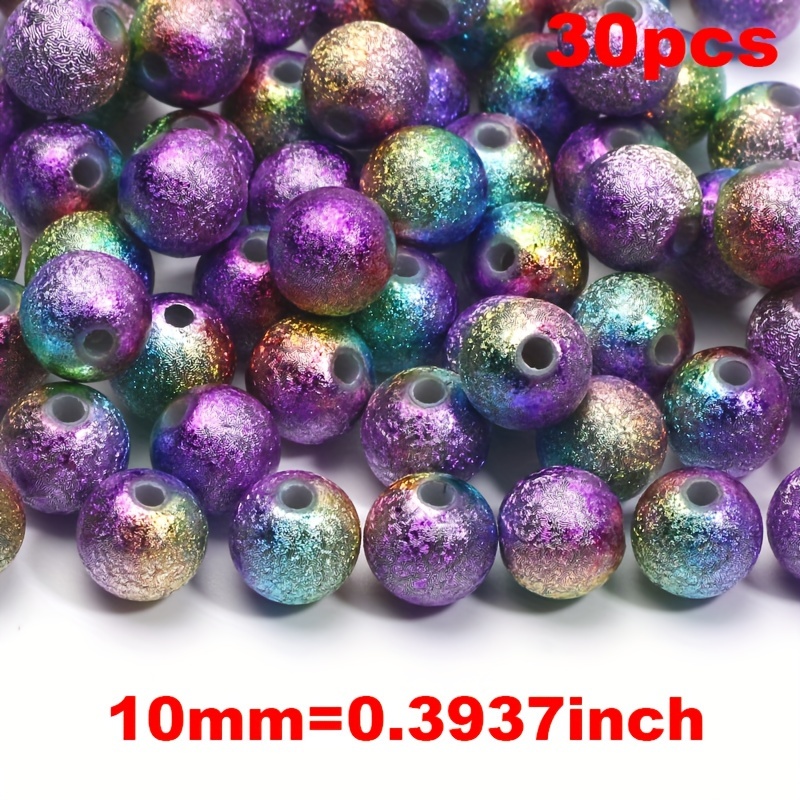 6mm 8mm 10mm 30pcs 50pcs 100pcs Frosted Beads Acrylic Beads