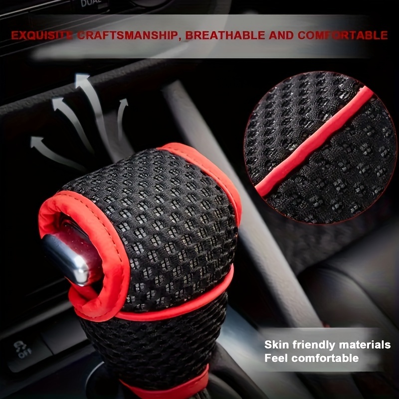 

Faux Leather Car Gear Lever Handbrake Cover, Universal Shift Anti-slip Protective Cover