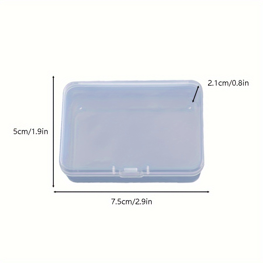Lkblock 1-20Pcs Small Boxes Square Transparent Plastic Box Jewelry Storage  Case Finishing Container Packaging Storage Box for Earrings
