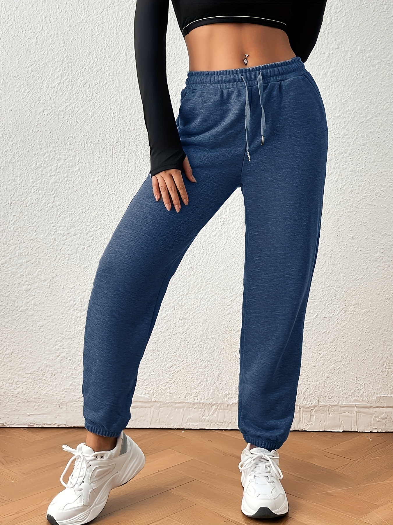 Women's Casual Loose Fit High Waisted Flare Sweatpants with