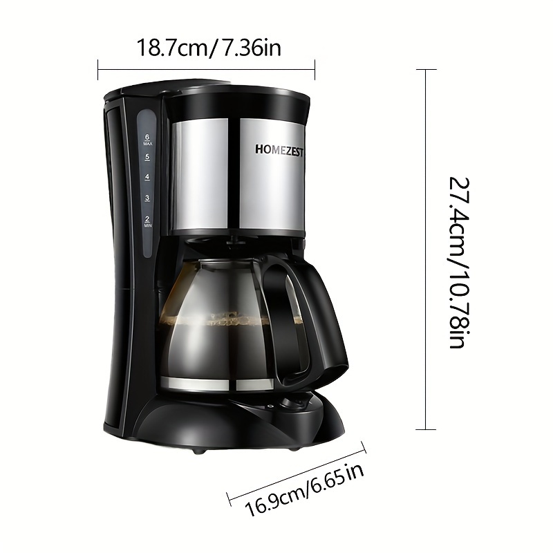 iMiGoo Cafetera portátil de 8 onzas, percoladora de café de una sola taza,  tetera eléctrica, acero inoxidable 304, CA 110-120 V, color blanco