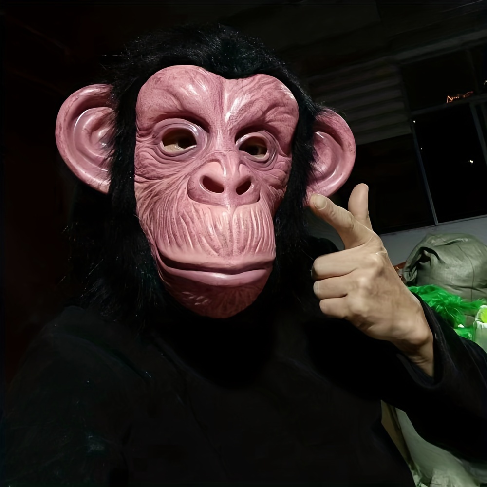Maschera Di Gorilla Realistica, Divertente, Fresca E Con Parrucca In  Lattice, Accessori Creativi Per Vestirsi Da Scimmia, Adatti Per Halloween
