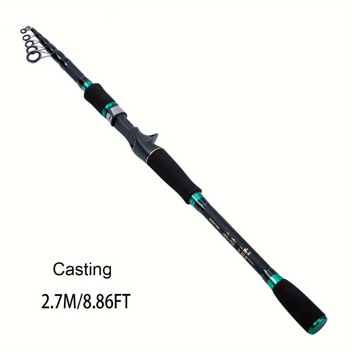 Portable Retractable Carbon Casting/spinning Rod Durable - Temu