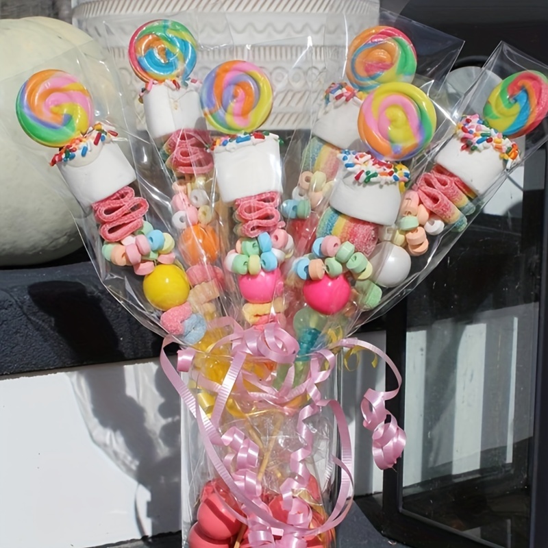 Bolsa de dulces de plástico para fiesta de cumpleaños de niños y bebés,  bolsas pequeñas de regalo para dulces, Chocolate, galletas, palitos,  embalaje, favores de boda, 20 piezas - AliExpress