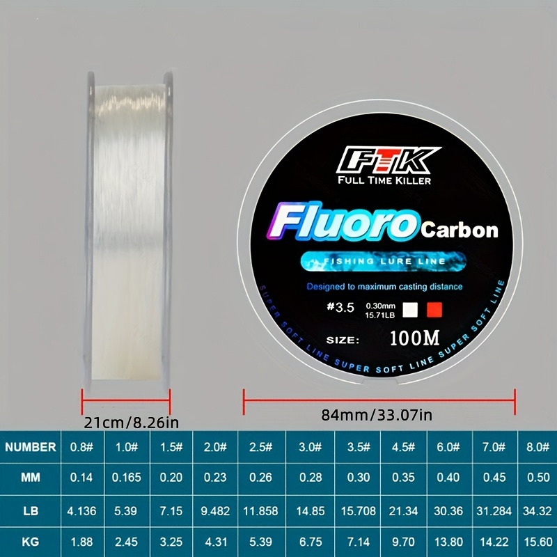 Strong And Durable Fluorocarbon Fishing Line Nylon Carbon - Temu United  Kingdom