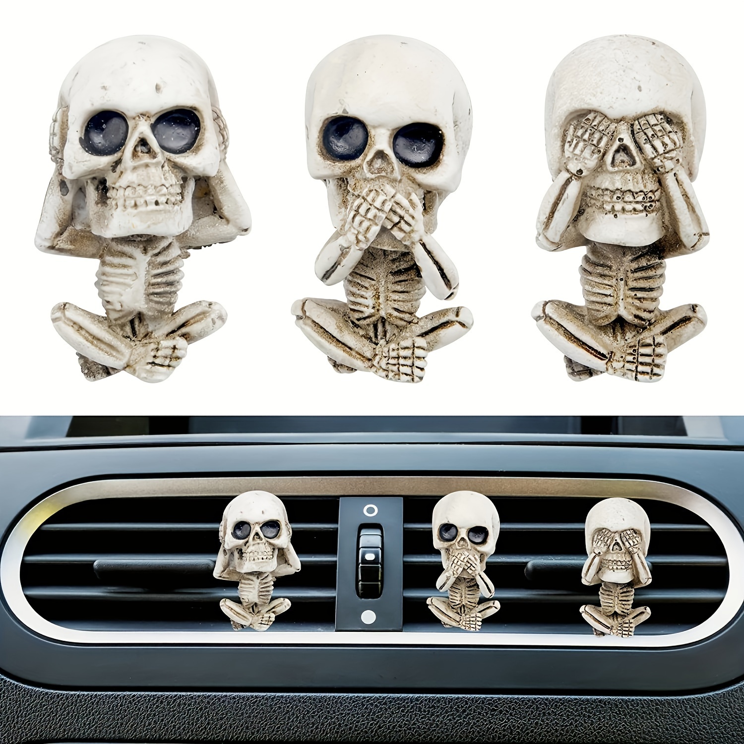  Skull Decor Car Decorations Car Air Fresheners Vent Clips Cute  Skull Car Decor for Men Women Teens Gift Box Package Car Skull Decor Office  Living Room Home Halloween Christmas Gift Car Accessories : Automotive