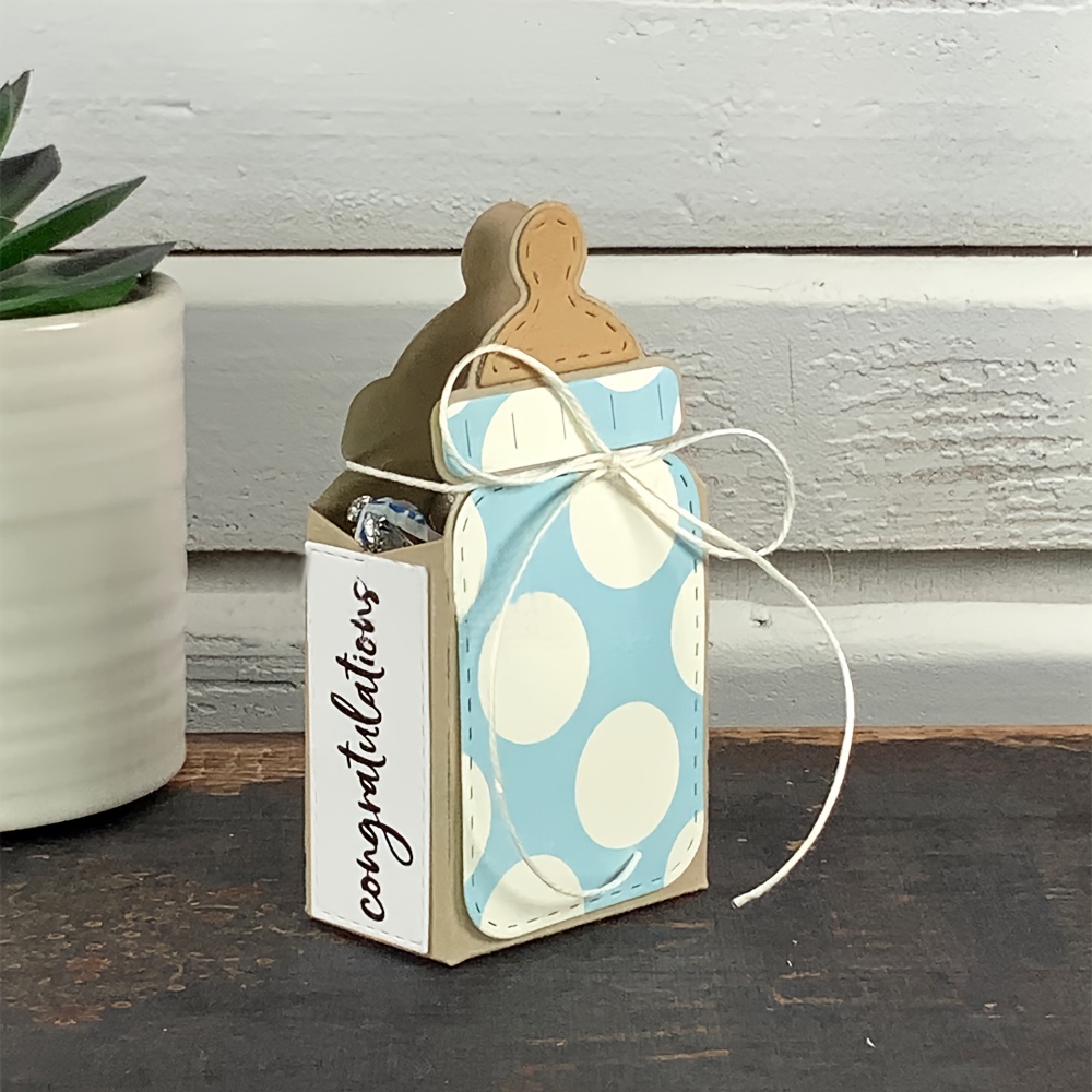 Baby Bottle Shaker Metal Dies Scrapbooking Album Embossing Card