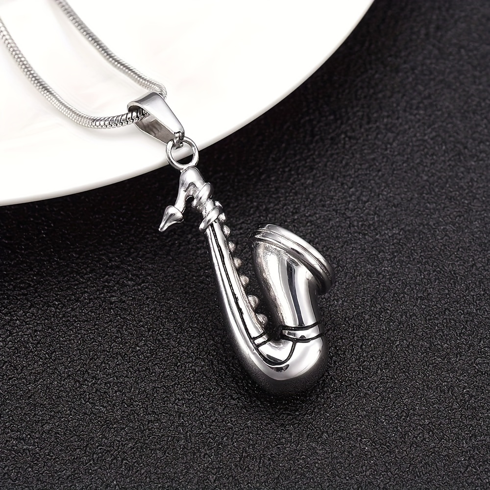 Customizable Saxophone Pendant Necklace for Memorials