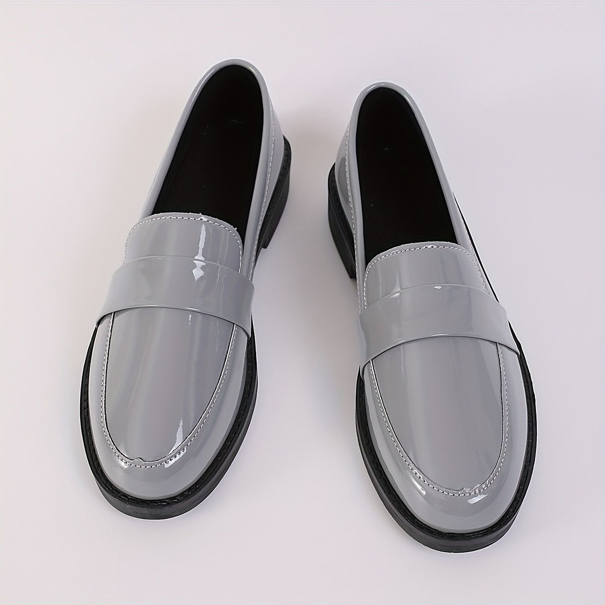 Dunnes Stores  Black-patent Comfort Bliss Patent Tab Loafer