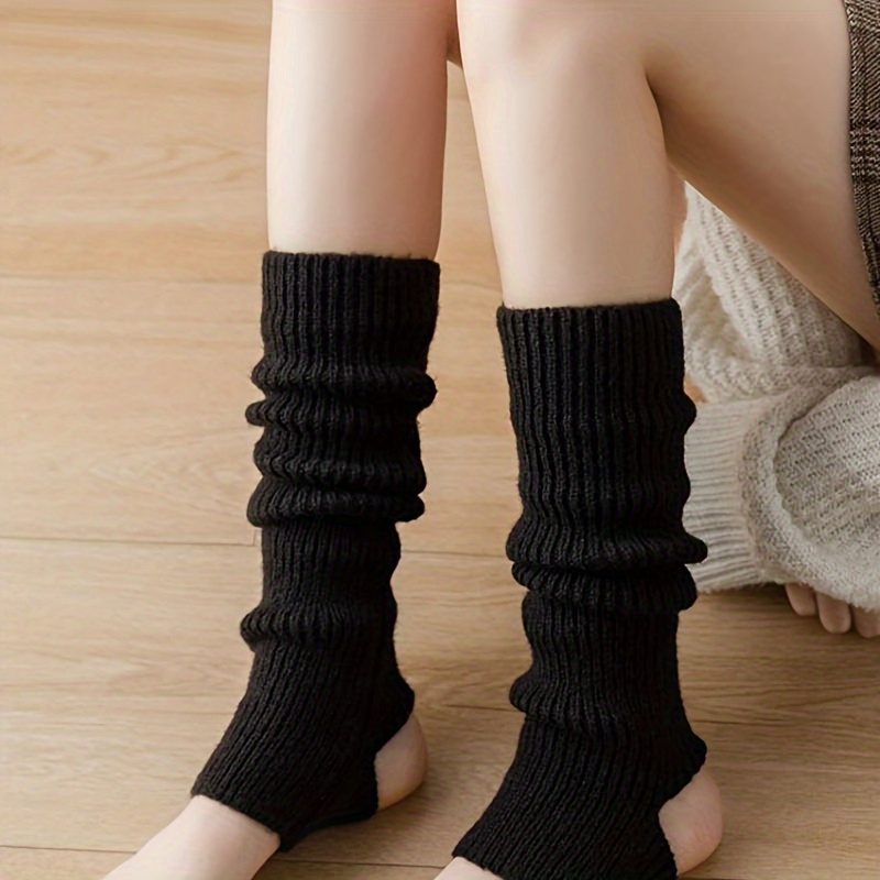 Long Tube Socks Leg Sleeves Leg Warmer Woolen Socks Leggings Over Knee  Thicken